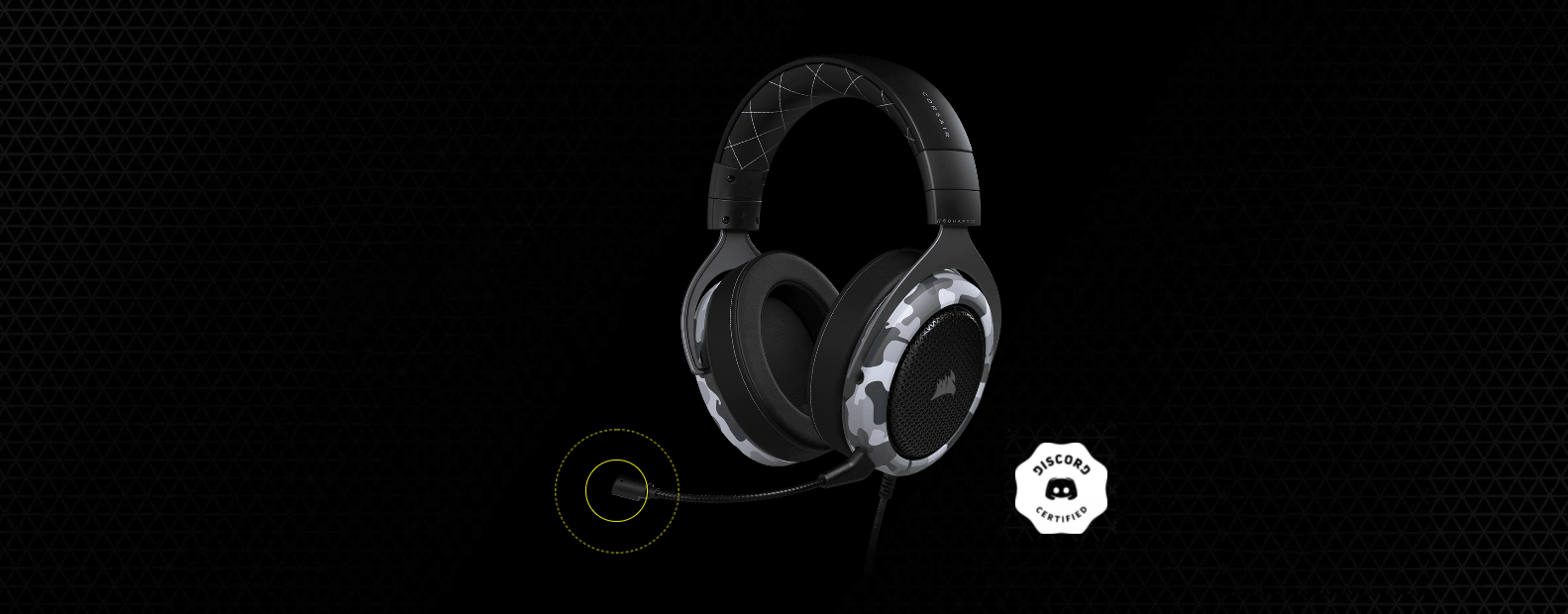 Tai nghe Gaming Corsair HS60 HAPTIC Surround 7.1 CA-9011225-AP tích hợp mic tháo rời chống ồn hiệu quả